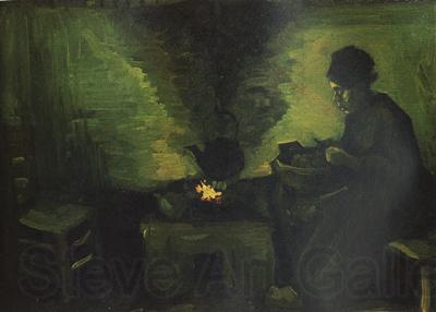 Vincent Van Gogh Peasant Woman by the Fireplace (nn04) Norge oil painting art